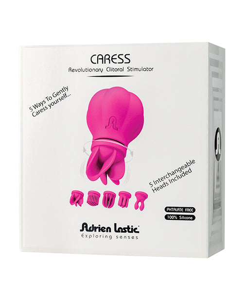 Caress Rechargeable Silicone Clitoral Stimulator - Pink