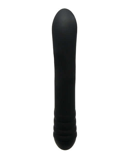 Twister Rechargeable Silicone Rabbit Vibrator with Remote Control - Black