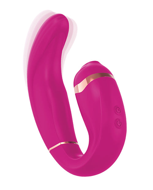 My G Rechargeable Silicone Double Stimulation Vibrator - Magenta