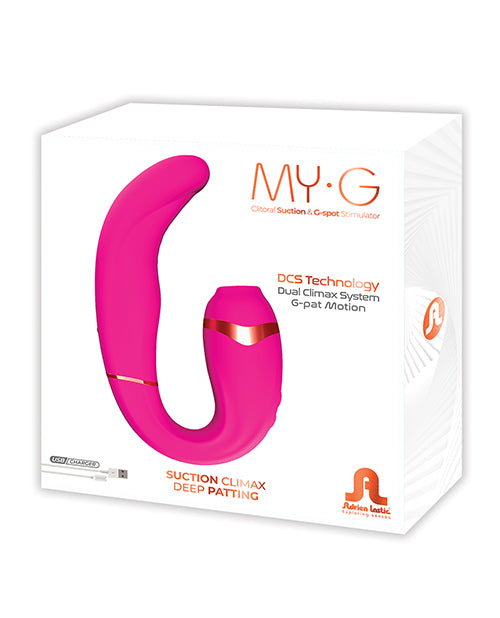 My G Rechargeable Silicone Double Stimulation Vibrator - Magenta