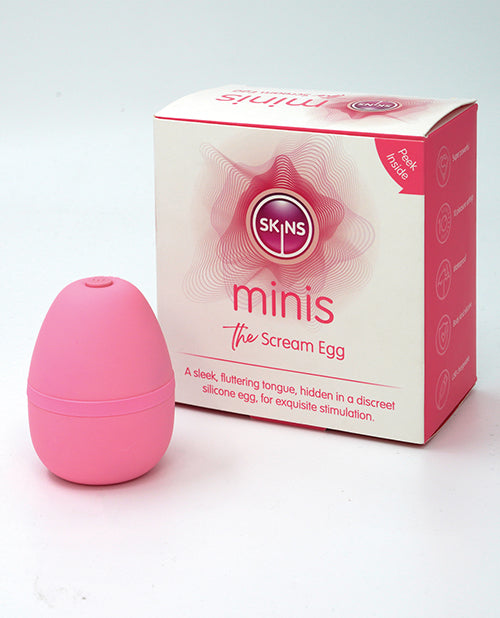 Skins Minis The Scream Silicone Clitoral Vibrator - White/Pink