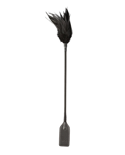 Sei Mio Slap & Tickle Dual Ended Crop & Tickler - Black