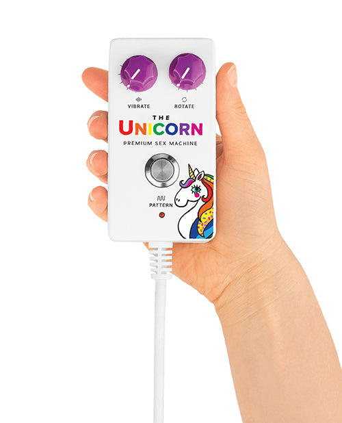 Cowgirl Unicorn Premium Silicone Riding Sex Machine - White