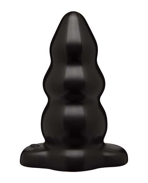 Triple Ripple Butt Plug - Large - Black