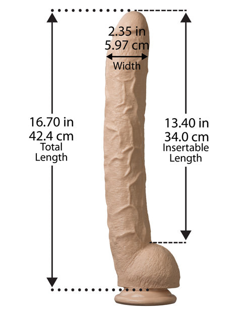 Dick Rambone Dildo 17in - Vanilla
