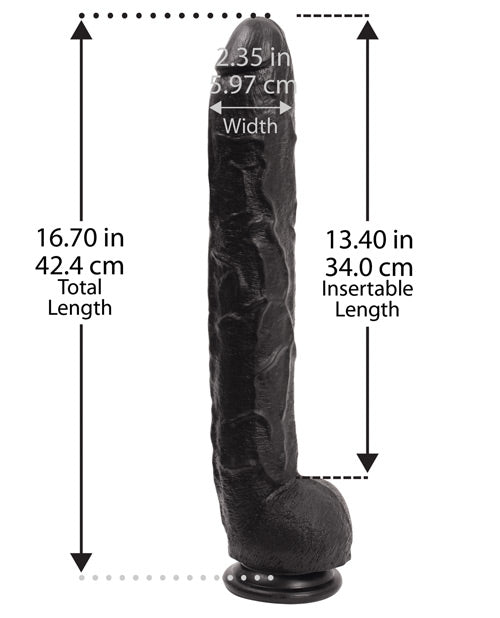Dick Rambone Dildo 17in - Black