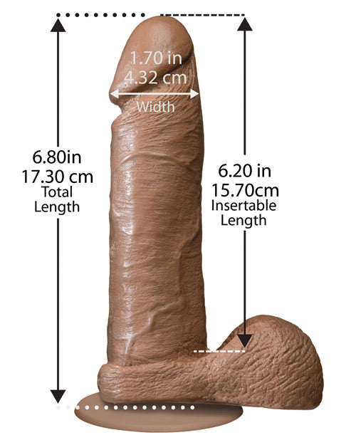 The Realistic Cock Dildo 6in - Caramel