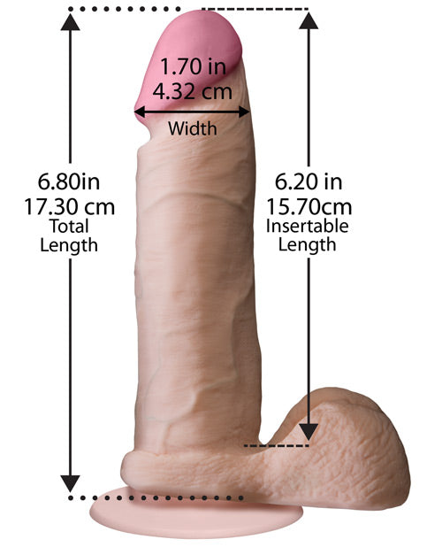 The Realistic Cock Ultraskyn Dildo 6in - Vanilla