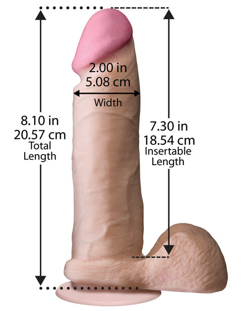 The Realistic Cock Ultraskyn Dildo 8in - Vanilla