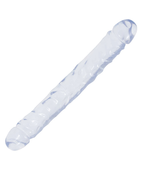 Crystal Jellies Jr. Double Dildo 12in - Clear