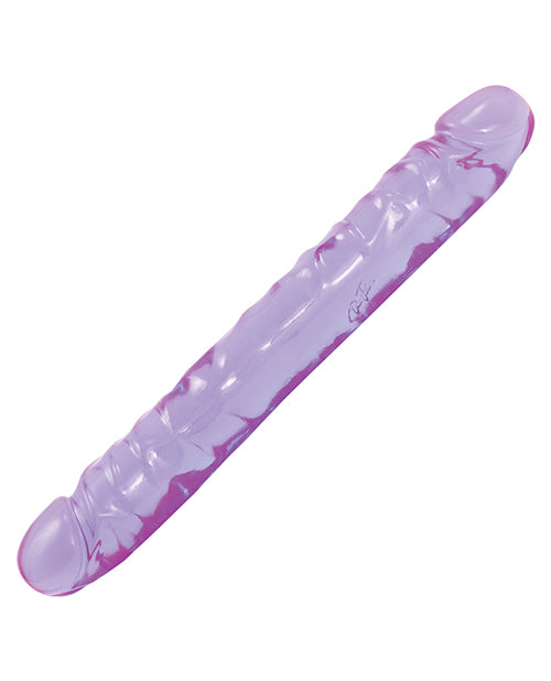Crystal Jellies Jr. Double Dildo 12in - Purple