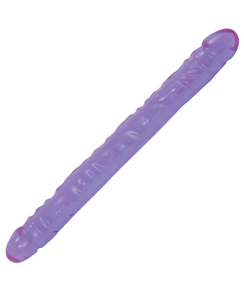 Crystal Jellies Double Dildo 18in - Purple