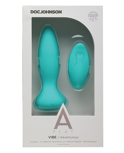 A-Play Adventurous Anal Plug with Remote Control - Teal