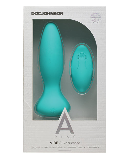 A-Play Vibe Experienced Anal Plug with Remote Control - Teal