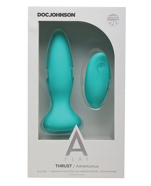 A-Play Thrust Adventurous Anal Plug with Remote Control -Teal