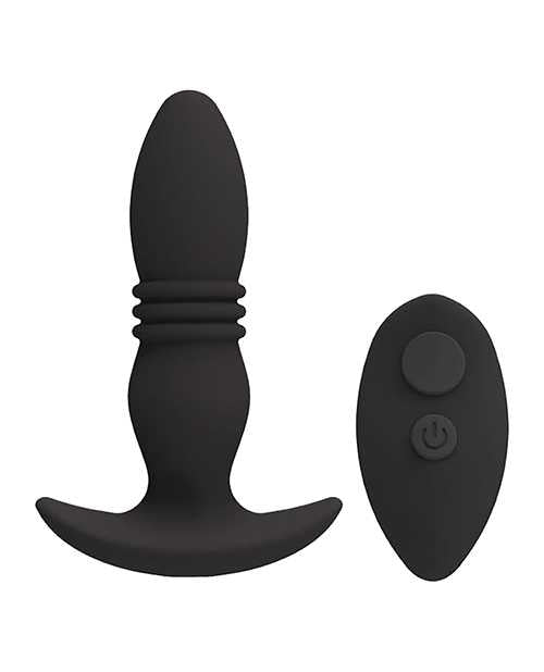 A-Play Rise Silicone Rechargeable Anal Plug with Remote Control - Black