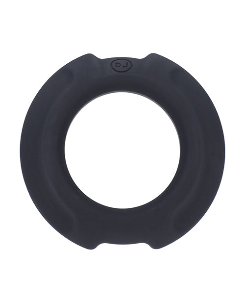 OptiMALE Flexisteel Soft Silicone With Inner Metal Core Cock Ring 35mm - Black