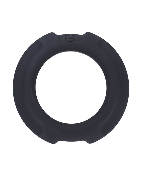OptiMALE Flexisteel Soft Silicone With Inner Metal Core Cock Ring 43mm- Black