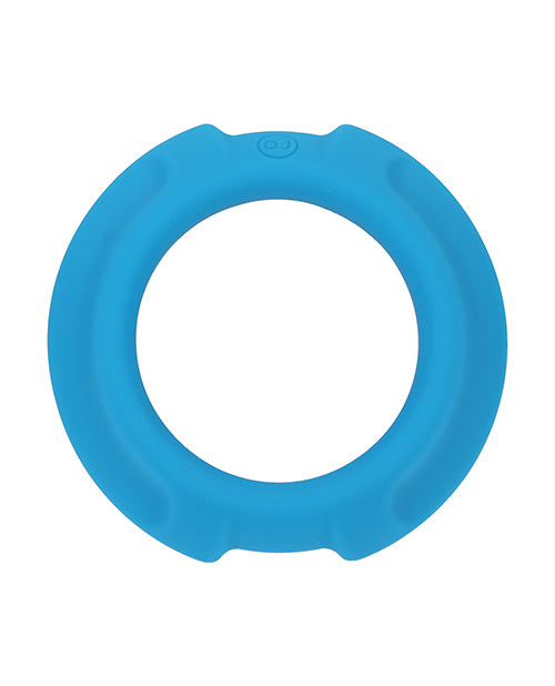 OptiMALE Flexisteel Soft Silicone With Inner Metal Core Cock Ring 43mm - Blue