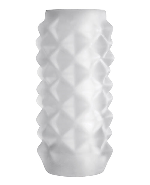 OptiMale Studs Reversible Ultraskyn Masturbator - Frost