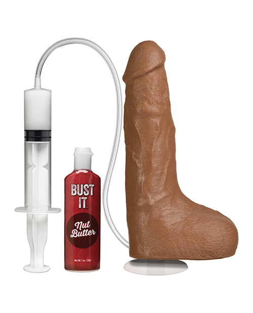 Bust It Squirting Dildo 8.5in - Chocolate