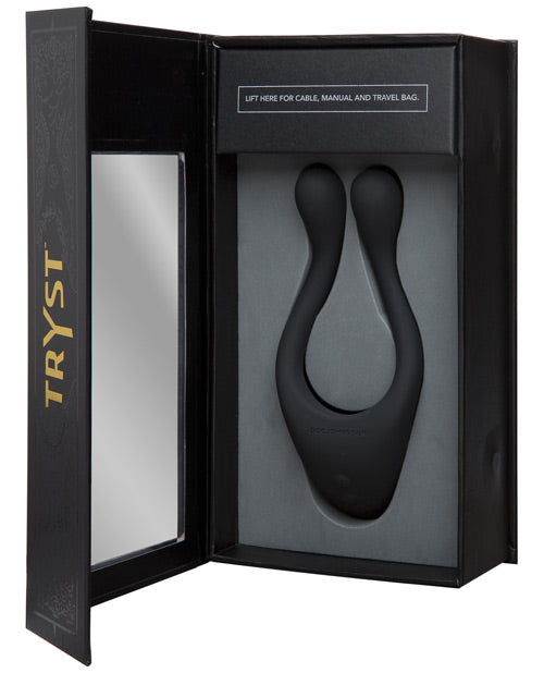Tryst Rechargeable Multi Erogenous Zone Silicone Massager - Black