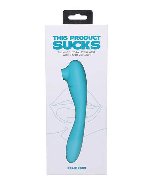 This Product Sucks Bendable Wand Rechargeable Silicone Clitoral Vibrator - Teal