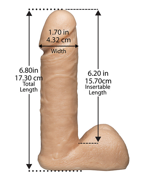 Vac-U-Lock Realistic Dildo 6in - Vanilla