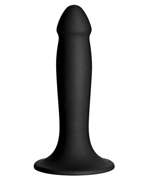 Vac-U-Lock Smooth Silicone Dildo 6.5in - Black