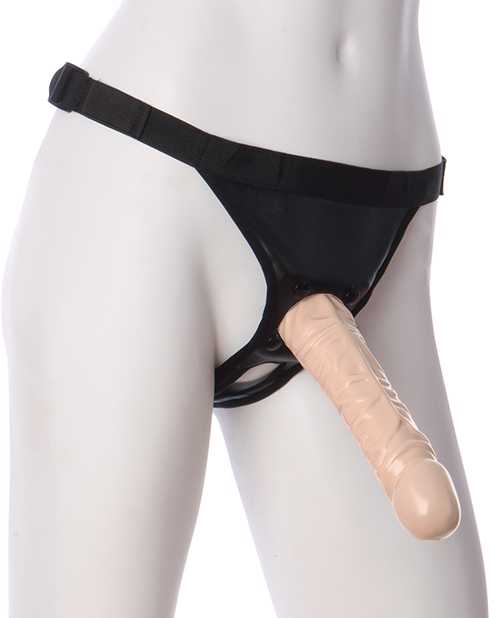 Vac-U-Lock Classic Dildo with Ultra Harness 8in - Vanilla