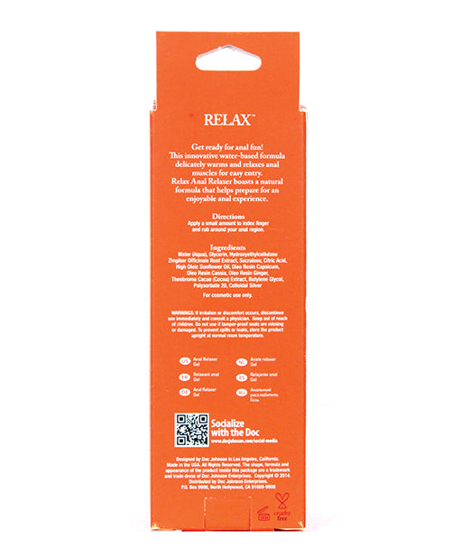 Relax Anal Relaxer For Everyone Water Based Lubricant (boxed) 2oz
