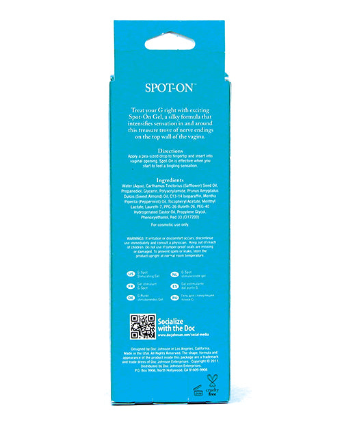 Spot On G Spot Stimulating Gel For Women (boxed) 2oz