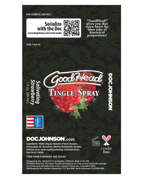 GoodHead Tingle Spray Salivating Strawberry 1oz