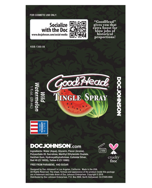 GoodHead Tingle Spray Wild Watermelon 1oz