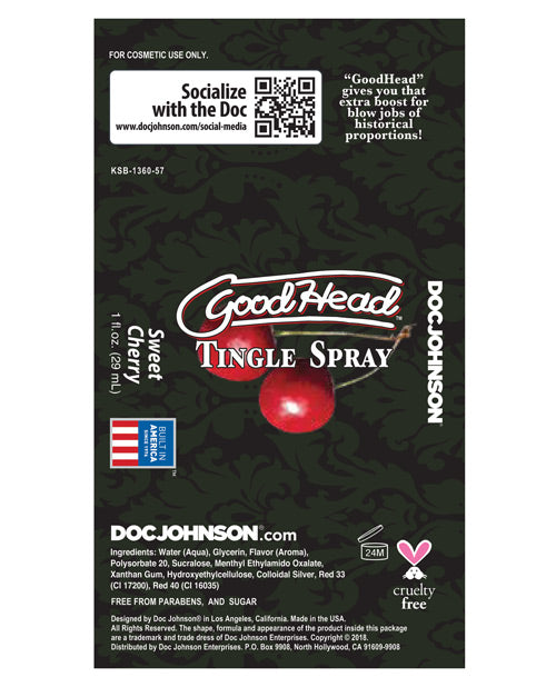 GoodHead Tingle Spray Sweet Cherry 1oz