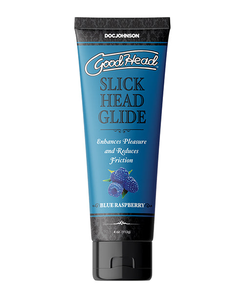 GoodHead Slick Head Glide Water Based Flavored Lubricant Blue Raspberry 4oz