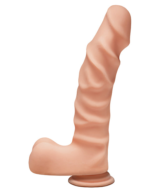 The D Ragin D Ultraskyn Dildo with Balls 9in - Vanilla