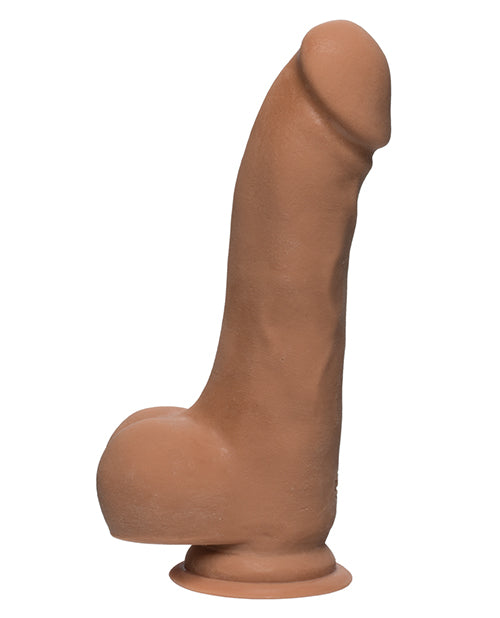 The D Master D Ultraskyn Dildo with Balls 7.5in - Caramel