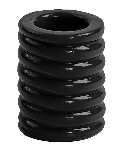 TitanMen Ribbed Stretch-To-Fit Cock Cage - Black