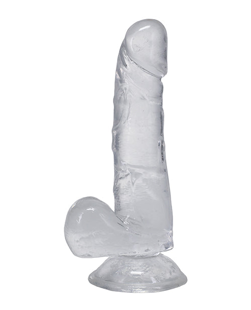 In a Bag Dick Dildo with Balls 6in - Clear