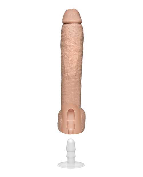The Naturals Dildo with Balls 12in - Vanilla
