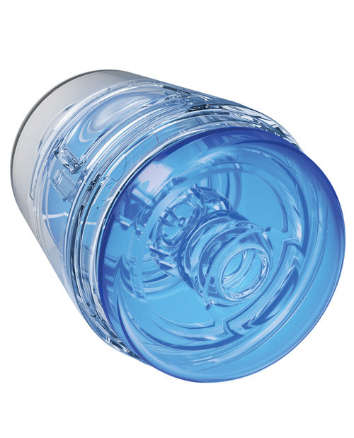 Main Squeeze Pop Off Ultraskyn Compact Masturbator - Crystal Blue