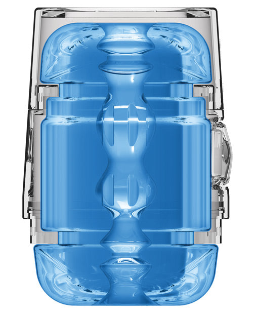 Main Squeeze Pop Off Ultraskyn Compact Masturbator - Crystal Blue