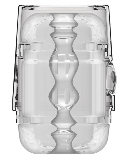Main Squeeze Pop Off Ultraskyn Compact Masturbator - Pussy and Butt - Clear