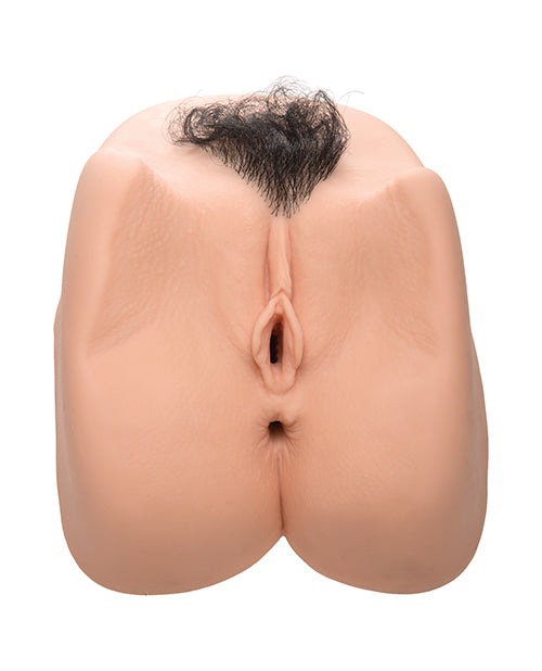 Sasha Grey Ultraskyn Deep Penetration Vibrating Masturbator with Bullet and Wired Remote Control - Pussy and Butt - Vanilla