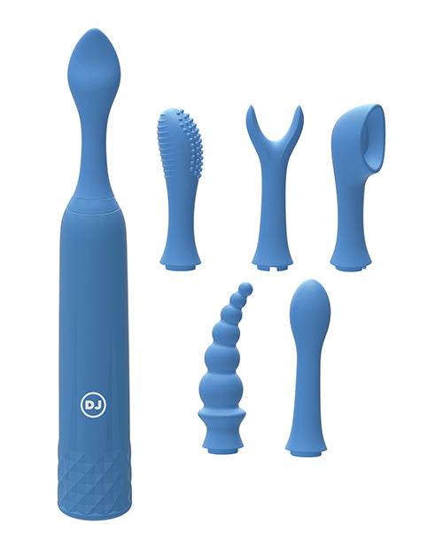 iVibe Select iQuiver Silicone Vibrator (7 Piece Kit) - Periwinkle