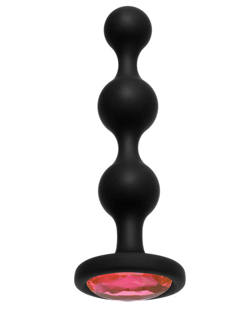 Booty Bling Jeweled Silicone Anal Plug - Pink