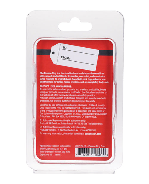 Rock Solid Passion Ring Silicone Cock Ring Holiday Edition - Frost