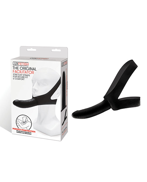 Lux Fetish The Original Facilitator Face Strap-On with Dildo - Black