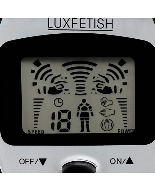 Lux Fetish Electro-Sex Kit with Stimulation Pads - Black/Silver